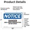Signmission Danger Area Under Construction Do Not Enter OSHA Notice Sign, Vinyl Decal, 10in W x 7in L, 2PK OS-2PACK-NS-D-710-L-10894 - alternate 2